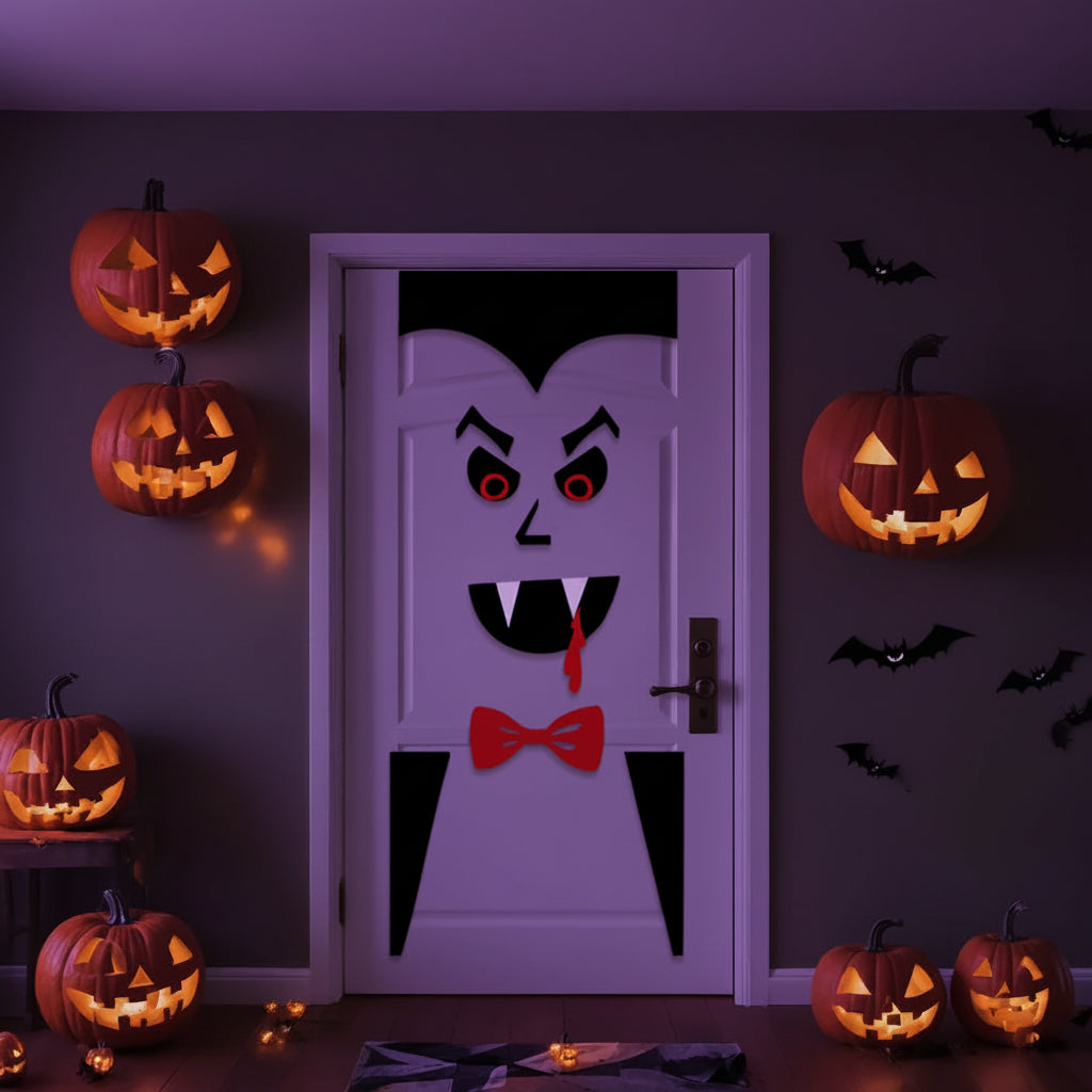 Stickers Porte & Fenêtre Halloween — mise en situation, décoration/accessoire Halloween Mazzed