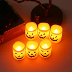Bougies LED Citrouille & Crâne (Lot de 6)