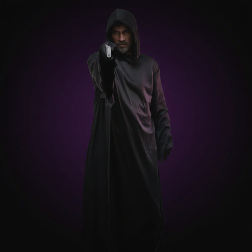 Costume Faucheuse Réaliste — vue de face, Halloween Mazzed