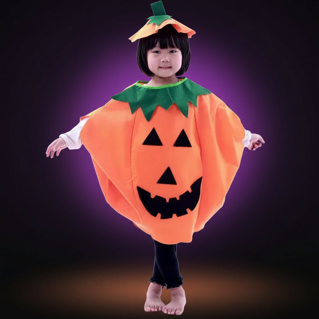Déguisement Citrouille + Chapeau — mise en situation, décoration/accessoire Halloween Mazzed
