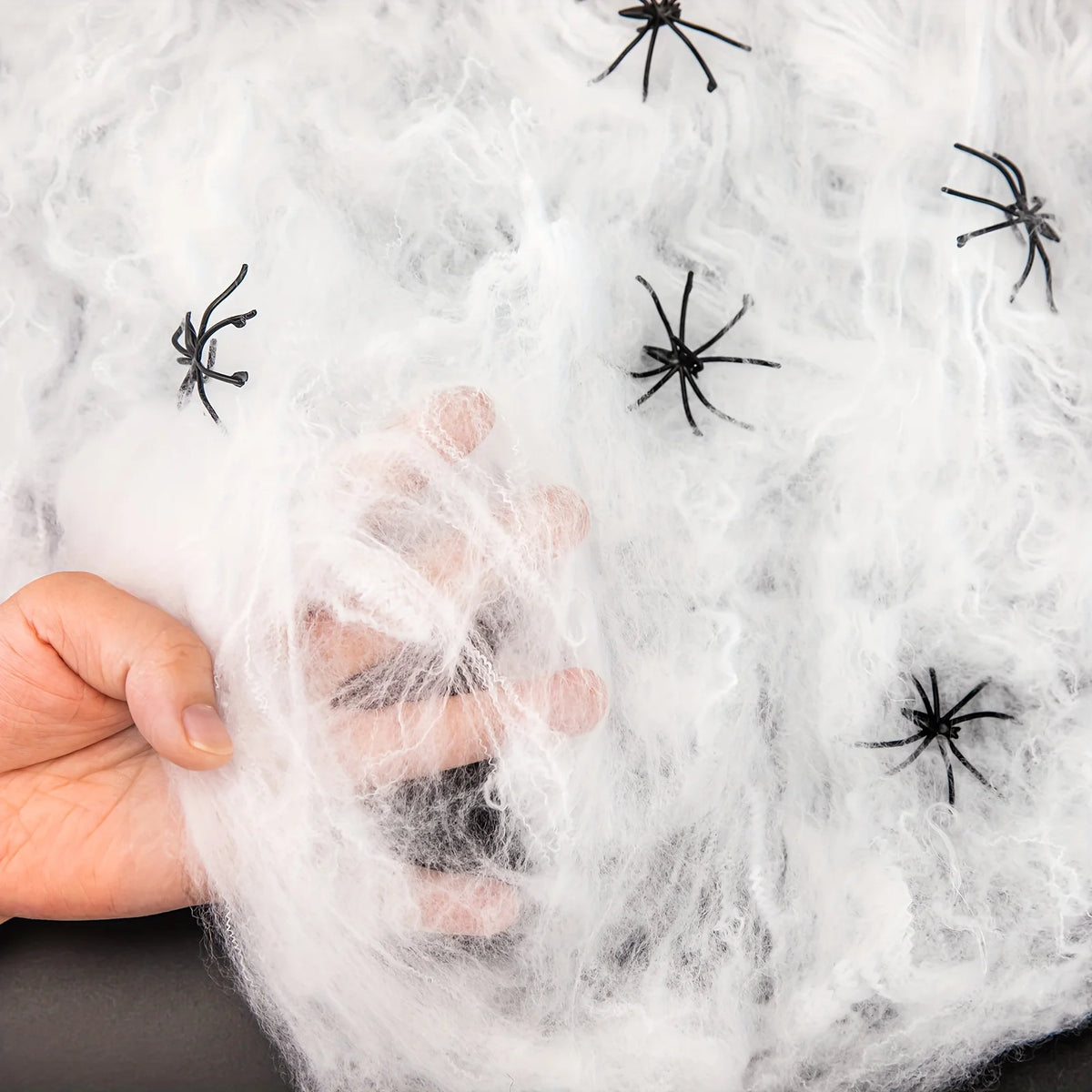 Toiles d'Araignée Extensibles + 10 Araignées