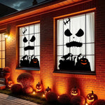 Stickers Porte & Fenêtre Halloween Mazzed collés sur une porte d'entrée