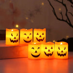 Bougies LED Citrouille & Crâne (Lot de 6)