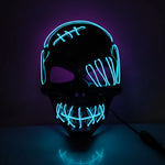 Masque Crâne Squelette Lumineux LED effet purge, Halloween Gothique Mazzed