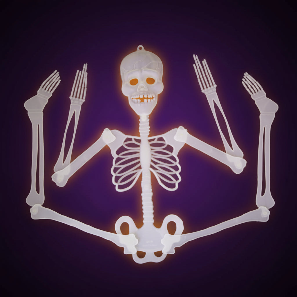 Squelette Phosphorescent — mise en situation, décoration/accessoire Halloween Mazzed