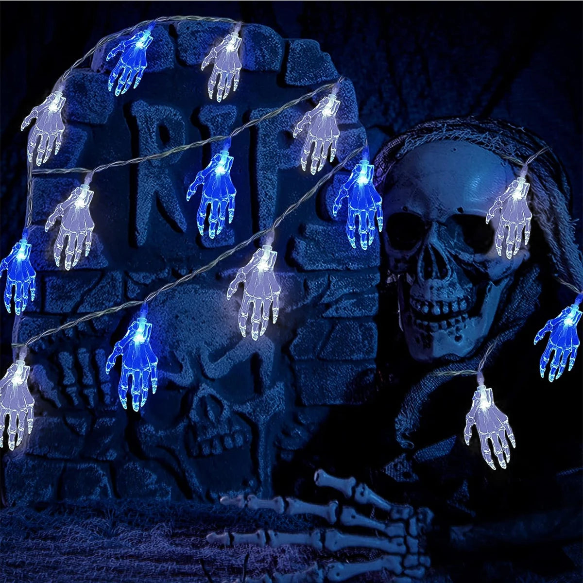 Guirlande Lumineuse Mains de Squelette