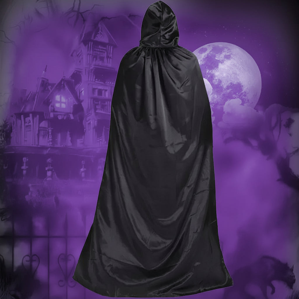 Cape de Sorcière Médiévale — zoom sur les détails, décoration/accessoire Halloween Mazzed
