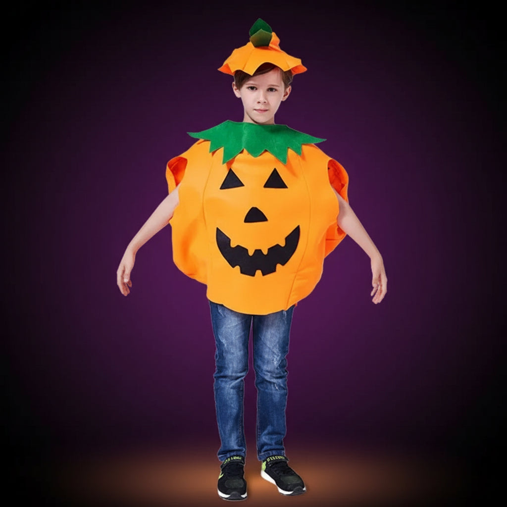 Déguisement Citrouille + Chapeau — vue d'ensemble, décoration/accessoire Halloween Mazzed