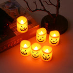Bougies LED Citrouille & Crâne (Lot de 6)