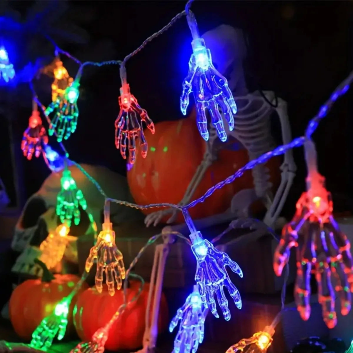 Guirlande Lumineuse Mains de Squelette
