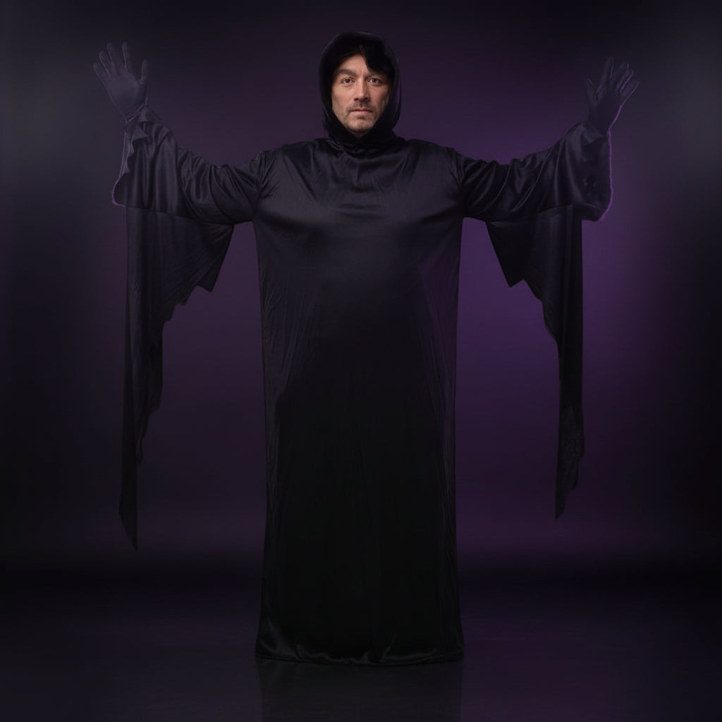 Costume Faucheuse Réaliste — manches amples déployées, Halloween Mazzed