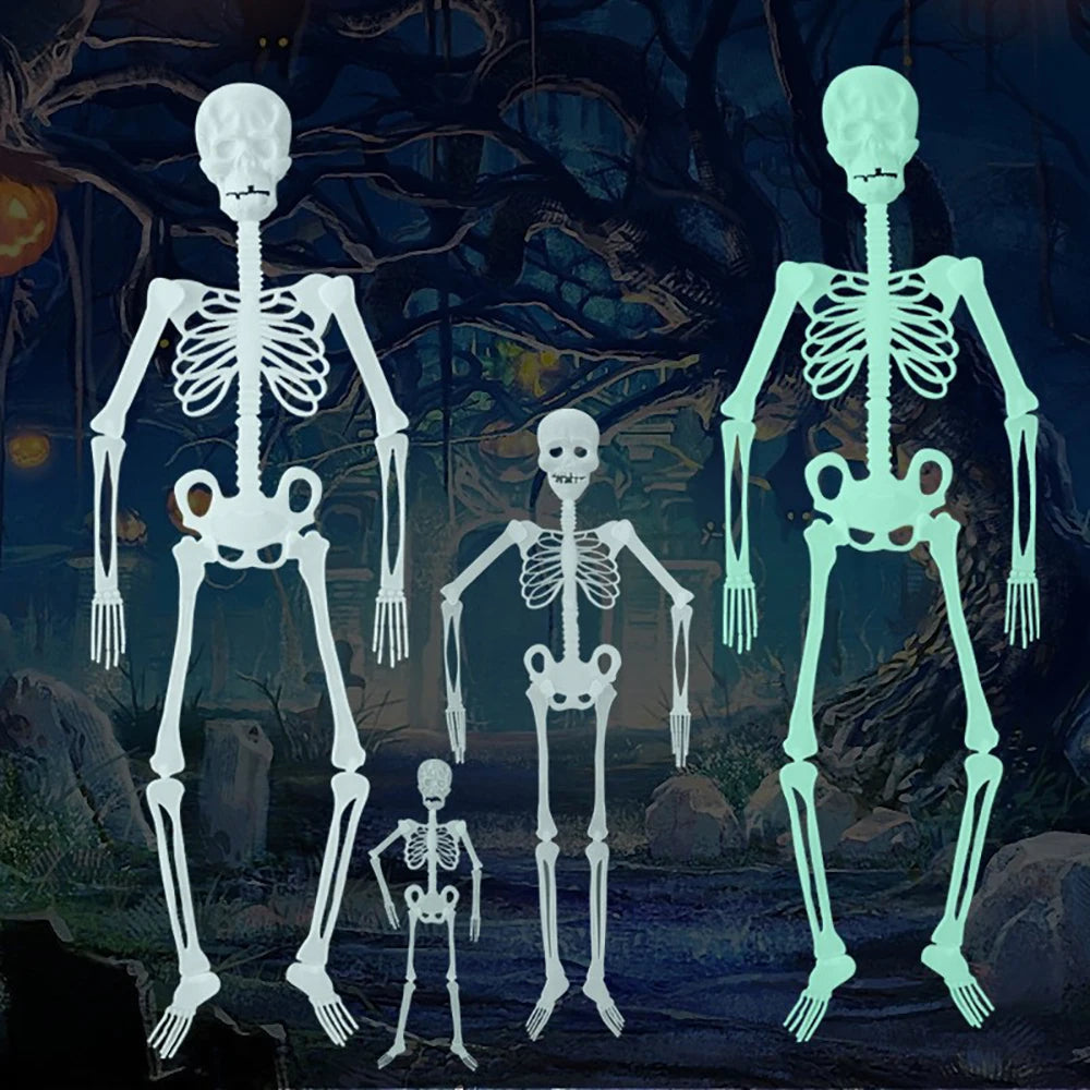 Squelette Phosphorescent — vue de détail, décoration/accessoire Halloween Mazzed