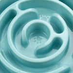 Gamelle anti-glouton Mazzed bleue avec labyrinthe pour chien, design antidérapant en ABS sans BPA pour digestion lente