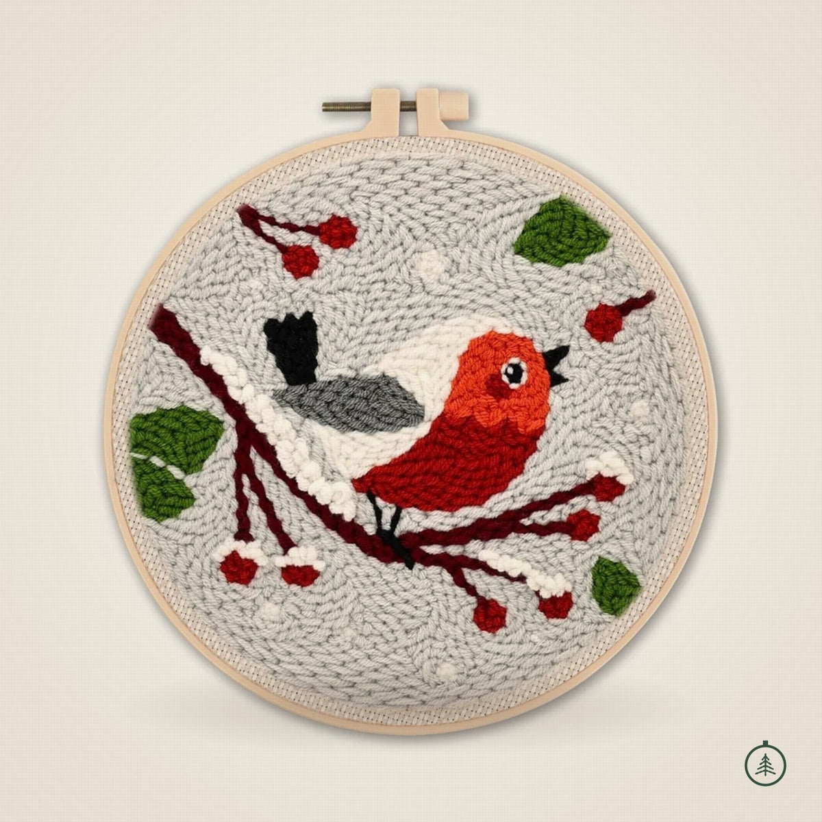 Kit punch needle Rouge-gorge sur une branche